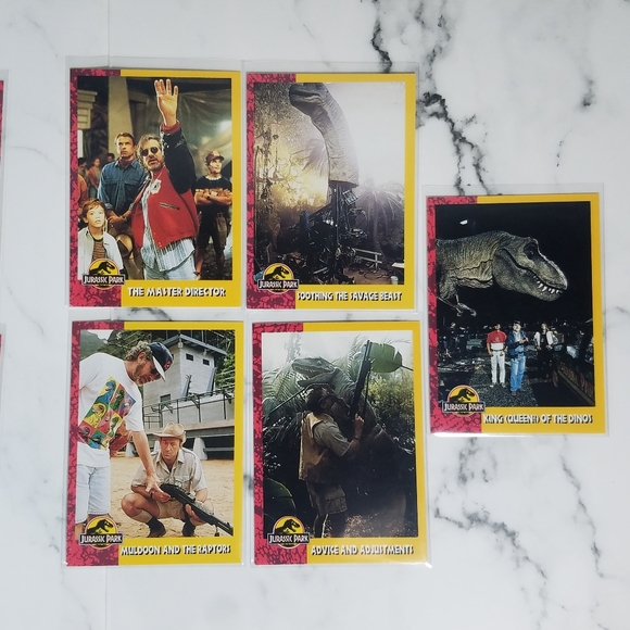 Vintage JP Topps Trading Cards Lot of 10 Jurassic Park Movie Cards Lot #3 - Picture 2 of 12
